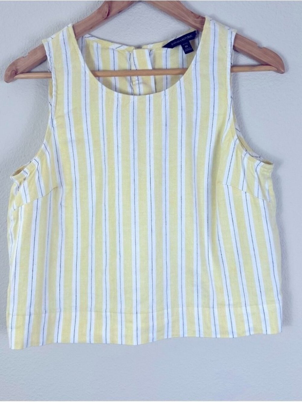 Yellow and White Sleeveless Top - Picture 1 of 1